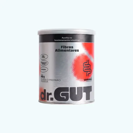 Lata de dr.GUT Fibras Alimentares, 240 g, sabor laranja